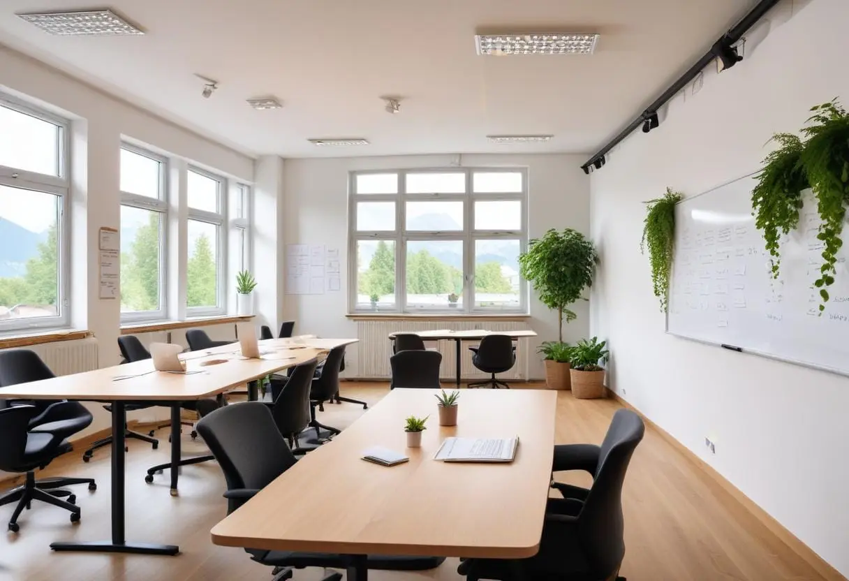 Digitala nomader och coworking i Liechtenstein illustration