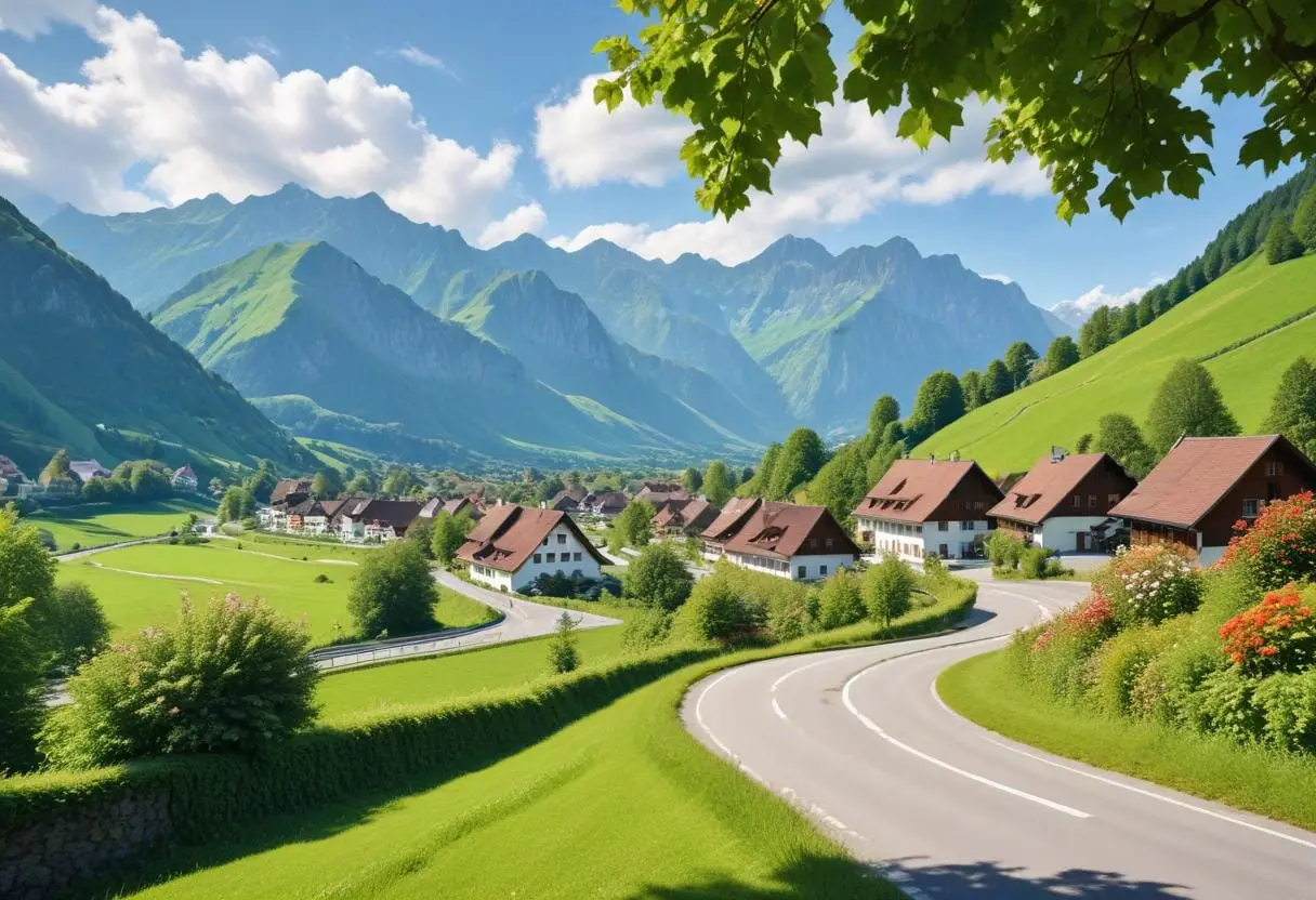 Hyra cykel i Liechtenstein — enkelt och kul att utforska illustration
